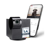 PetTec® CAM 360° Cámara para Mascotas con App [SIN SUSCRIPCIÓN] - Cámara para Perros y Gatos en Casa con Detección de Movimiento y Visión Nocturna - Vista Completa HD 360° Panorámica e Inclinable