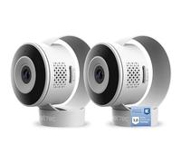 PetTec Cam Lite 2-pack | Cámara de vigilancia para mascotas con aplicación, detector de movimiento y transferencia móvil | Cámara WiFi | Cámara WLAN para interiores con visión nocturna | Cámara para