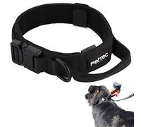 PetTec Collar para Perros Grandes - Grande, Ajustable, Nylon D200, Acolchado de Neopreno - Collares con Asa, Anilla en D y Hebilla de Liberación Rápida - Resistente al Exterior - 51-61cm