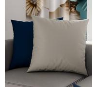 Petti Artesanos Italianos - Par de Fundas de Cojín de Microfibra de 35x35 cm, para Dormitorio, Sofá, Juego de 2 Fundas de Cojín, Funda de Almohada de Doble Cara en Gris y Azul