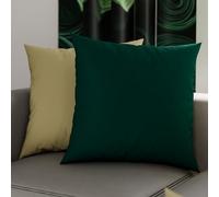 PETTI Artesanos Italianos - Par de Fundas de Cojín de Microfibra de 45x45 cm, Cojines Decorativos para Dormitorio, Sofá, Juego de 2 Fundas de Cojín, Funda de Almohada de Doble Cara en Gris Tórtola y V