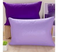 Petti Artesanos Italianos - Par de Fundas de Cojín de Microfibra de 70x40 cm, Cojines Decorativos para Dormitorio, Sofá, Juego de 2 Fundas de Cojín, Funda de Almohada Doble Cara en Lila y Morado