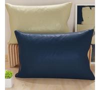 Petti Artesanos Italianos - Par de Fundas de Cojín de Microfibra de 80x40 cm, para Dormitorio, Sofá, Juego de 2 Fundas de Cojín, Funda de Almohada de Doble Cara Gris Paloma