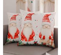 Petti Artesanos Italianos - Par de Microfibra de 80x80 cm, Fundas de Almohada Navideñas, Cojines Decorativos Navideños Dormitorio, Juego de 2 Fundas de Cojín, Funda de Almohada Navideña 6