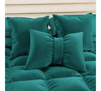 PETTI Artigiani Italiani - 2 cojines para sofá de terciopelo con relleno, fundas de cojín para dormitorio, cojines decorativos con cremallera invisible, cojines de terciopelo de latón de 2 piezas - 60