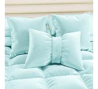 PETTI Artigiani Italiani - 2 Cojines para sofá de Terciopelo con Relleno, Fundas de cojín para Dormitorio, Cojines Decorativos con Cremallera Invisible, Cojines de Terciopelo Celeste, 2 Unidades - 40