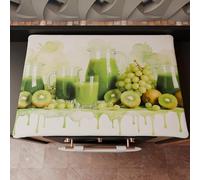 PETTI Artigiani Italiani - Accesorios textiles de cocina, cubre hornillos 46 x 70 cm de microfibra, cubrehornillos elegantes para gas e inducción, con impresión digital uvas y kiwi, 100% Made in Italy