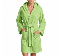 PETTI Artigiani Italiani Albornoz de Microfibra Hombre y Mujer con Capucha, Bolsillos y Cinturón, Unisex Secado Rápido para Gimnasio, Piscina, Playa y Spa, Verde Salvia, XXL