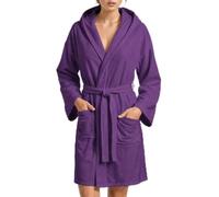 PETTI ARTIGIANI ITALIANI Albornoz de Microfibra Hombre y Mujer con Capucha, Bolsillos y Cinturón, Unisex Secado Rápido para Gimnasio, Piscina, Playa y Spa, Violeta, S