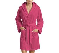 PETTI – Albornoz – Unisex 100% microfibra con capucha, bolsillos, cinturón, tallas grandes – Fucsia