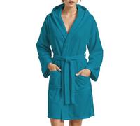 PETTI Artigiani Italiani Albornoz de Microfibra Hombre y Mujer con Capucha, Bolsillos y Cinturón, Unisex Secado Rápido para Gimnasio, Piscina, Playa y Spa, Octano, L