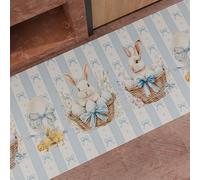 PETTI ARTIGIANI ITALIANI - Alfombra de Cocina Antideslizante y Lavable, Pasillo para Cocina, Alfombra Runner, 52x240 cm, Diseño Pascua 26 29, 100% Made in Italy