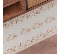 PETTI ARTIGIANI ITALIANI - Alfombra de Cocina Antideslizante y Lavable, Pasillo para Cocina, Alfombra Runner, 52x180 cm, Diseño Flores de Otoño, 100% Made in Italy