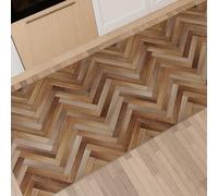 PETTI ARTIGIANI ITALIANI - Alfombra de Cocina Antideslizante y Lavable, Pasillo para Cocina, Alfombra Runner, 52x140 cm, Diseño Parquet 01, 100% Made in Italy