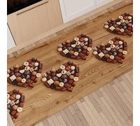 PETTI ARTIGIANI ITALIANI - Alfombra de Cocina Antideslizante y Lavable, Pasillo para Cocina, Alfombra Runner 52x340 cm Diseño Chocolate 100% Made in Italy
