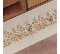 PETTI ARTIGIANI ITALIANI - Alfombra de Cocina Antideslizante y Lavable, Pasillo para Cocina, Alfombra Runner, 52x180 cm, Diseño Pascua Tulipanes, 100% Made in Italy