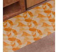 PETTI ARTIGIANI ITALIANI - Alfombra de Cocina Antideslizante y Lavable, Runner para Cocina 52x140 cm, Diseño Círculos Naranja