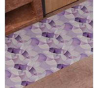 PETTI ARTIGIANI ITALIANI - Alfombra de Cocina Antideslizante y Lavable, Runner para Cocina 52x380 cm, Diseño Círculos Lila