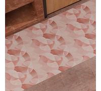 PETTI ARTIGIANI ITALIANI - Alfombra de Cocina Antideslizante y Lavable, Runner para Cocina 52x80 cm, Diseño Círculos Rosa