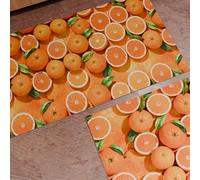 PETTI Artigiani Italiani - Alfombra para Cocina Antideslizante Lavable, Alfombra para Cocina, 52 x 180 cm, diseño Naranjas, 100% Fabricado en Italia