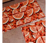 PETTI Artigiani Italiani - Alfombra para Cocina Antideslizante Lavable, Alfombra para Cocina, 52 x 240 cm, diseño de sandías, 100% Fabricado en Italia