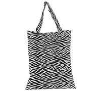 PETTI Artigiani Italiani - Bolso Shopper mujer, Tote Bag, bolsa de la compra reutilizable, bolsa de playa, bolso shopper tela, lazo rosa, 100% Made in Italy, Cebra, Borsa Shopper - 38x48 cm,