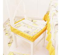 PETTI Artigiani Italiani - Cojines para Silla de Cocina con elástico de 2 Piezas, Fundas de cojín para Silla de algodón con elástico 40 x 40 cm - Juego de 2 diseños Lidia Amarillo 100% Made in Italy