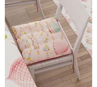 PETTI Artigiani Italiani - Cojines para Silla de Cocina, Juego de 6 Cojines para sillas de Cocina, Fundas para sillas de Cocina de Microfibra con impresión Digital y Lazos, 100% Fabricado en Italia
