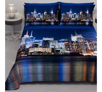 PETTI ARTIGIANI ITALIANI - Colcha Cama 170x260 cm Microfibra, Primavera Verano, Edredón Cubrecama Individual, Colchas Bouti Modernas, New York, 100% Made in Italy