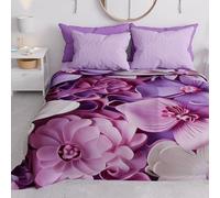 PETTI ARTIGIANI ITALIANI - Colcha Cama 220x250 cm Microfibra, Primavera Verano, Colchas Bouti Modernas, Edredón Cubrecama Ligero Doble, Individual y Media, Floral 05-23, 100% Made in Italy