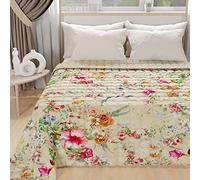 PETTI ARTIGIANI ITALIANI - Colcha Cama 220x260 cm Microfibra, Primavera Verano, Edredón Cubrecama una Plaza y Media, Colchas Bouti Modernas, Spring Tórtola, 100% Made in Italy