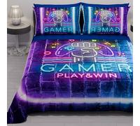 PETTI ARTIGIANI ITALIANI - Colcha Cama 220x260 cm Microfibra, Primavera Verano, Edredón Cubrecama una Plaza y Media, Colchas Bouti Modernas, Gamer, 100% Made in Italy