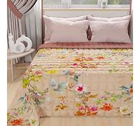 PETTI ARTIGIANI ITALIANI - Colcha Cama 220x260 cm Microfibra, Primavera Verano, Edredón Cubrecama una Plaza y Media, Colchas Bouti Modernas, Spring Polvo, 100% Made in Italy