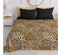 PETTI ARTIGIANI ITALIANI - Colcha Cama 260x250 cm Microfibra, Primavera Verano, Colchas Bouti Modernas, Edredón Cubrecama Ligero Doble, Leopardo, 100% Made in Italy