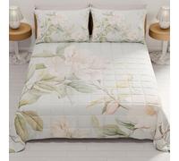 PETTI ARTIGIANI ITALIANI - Colcha Cama 270x260 cm Microfibra, Primavera Verano, Edredón Cubrecama Doble, Colchas Bouti Modernas, Floral 172, 100% Made in Italy