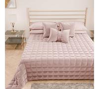 PETTI ARTIGIANI ITALIANI - Colcha Cama Matrimonial en Suave Terciopelo 270x260 cm, Edredón de Primavera y Otoño, Polvo, 100%