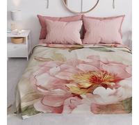 PETTI Artigiani Italiani - Colcha de Matrimonio para Primavera y Verano, Manta Ligera de Matrimonio, sábanas, cubrecama, Floral 20, 100% Fabricada en Italia
