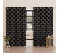PETTI Artigiani Italiani - Cortinas de Paneles para Interior con Anillos, 2 Unidades, 140 x 280 cm, Cortinas de Dormitorio y Sala de Estar, oscurecidas, aislantes y Modernos, Lazo de Diamantes, 100%