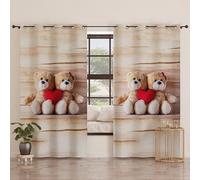 PETTI Artigiani Italiani - Cortinas de Paneles para Interior con Anillos, 2 Unidades, 140 x 280 cm, Cortinas para Dormitorio y Sala de Estar, oscurecidas, aislantes y Modernos, dulzura, 100% Made in