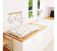 PETTI Artigiani Italiani Cubre fogones y cubrefuegos de Cocina, Corazones Beige, 1pz Coprifornello 48x73 cm