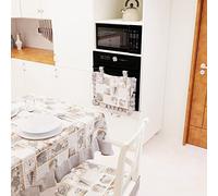 PETTI Artigiani Italiani Cubrehorno de Cocina, Lidia Negro, 1pz Copriforno 40x50 cm