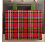 PETTI Artigiani Italiani - Cubrehornos Navideño 40x50 cm, Cubrehornos de Cocina Navidad, Decoración Navideña para Hornos, Cubrehornos Tartan, 100%