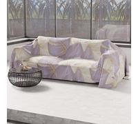 PETTI ARTIGIANI ITALIANI - Colcha Cama 160x250 cm Microfibra, Primavera Verano, Colchas Bouti Modernas, Edredón Cubrecama Ligero, Individual, Hojas Lila, 100% Made in Italy