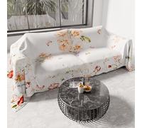 PETTI ARTIGIANI ITALIANI - Colcha Cama 220x250 cm Microfibra, Primavera Verano, Colchas Bouti Modernas, Edredón Cubrecama Ligero Doble, Individual y Media, Floral Beige 100% Made in Italy