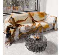 PETTI ARTIGIANI ITALIANI - Cubresofá Multiuso de Microfibra Antimanchas, Diseño 06 Floral 2, Lavable y Protector para Sofá, Colcha y Cubremesa - 260x270 cm - Made in Italy
