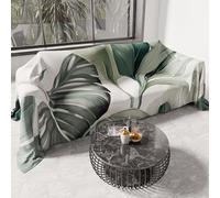 PETTI ARTIGIANI ITALIANI - Cubresofá Multiuso de Microfibra Antimanchas, Diseño 25 Floral 4, Lavable y Protector para Sofá, Colcha y Cubremesa - 260x270 cm - Made in Italy