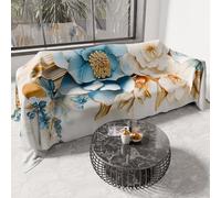 PETTI ARTIGIANI ITALIANI - Colcha Cama 260x250 cm Microfibra, Primavera Verano, Colchas Bouti Modernas, Edredón Cubrecama Doble, Floral Cerámica 03, 100% Made in Italy