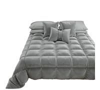 PETTI Artigiani Italiani - Edredón de Suave y cálido Terciopelo 350 g/m², edredón Individual, Reversible, Colcha Individual: 160 x 260 cm, Gris, 100% Made in Italy
