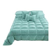 PETTI Artigiani Italiani - Edredón de Terciopelo Suave y cálido de 350 g/m², edredón Individual, Doble Cara, edredón Individual: 160 x 260 cm, Tiffany, 100% Fabricado en Italia