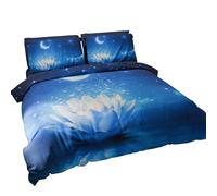 PETTI ARTIGIANI ITALIANI - Funda Nórdica 1,5 Plaza 200x200 cm (2 Fundas de Almohada 63x63 cm Incluidas), Juego de Cama de Microfibra Estampado Noche Estrellada - Fabricado en Italia